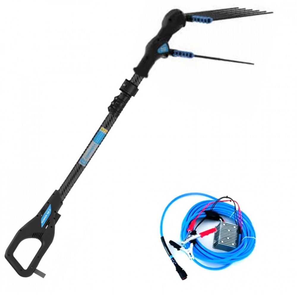 Abbacchiatore elettrico Alice Star 58 Plus con asta rotativa telescopica 150-220 cm in carbonio- 3646