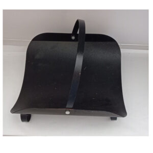 Portalegna da interno in ferro con manico , colore nero 40x36x28