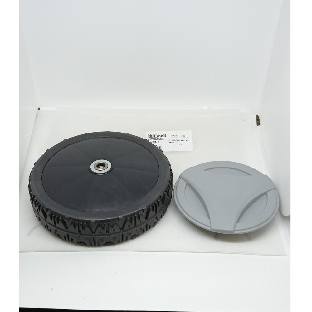 Kit ruota anteriore originale Oleo Mac, Efco per rasaerba G 48 TH ALLROAD, G 48 TK ALLROAD, G 53 THX ALLROAD, G 53 TK ALLROAD, LR 48 TH ALLROAD, LR 48 TK ALLROAD, LR 53 THX ALLROAD, LR 53 TK ALLROAD - 66070363A