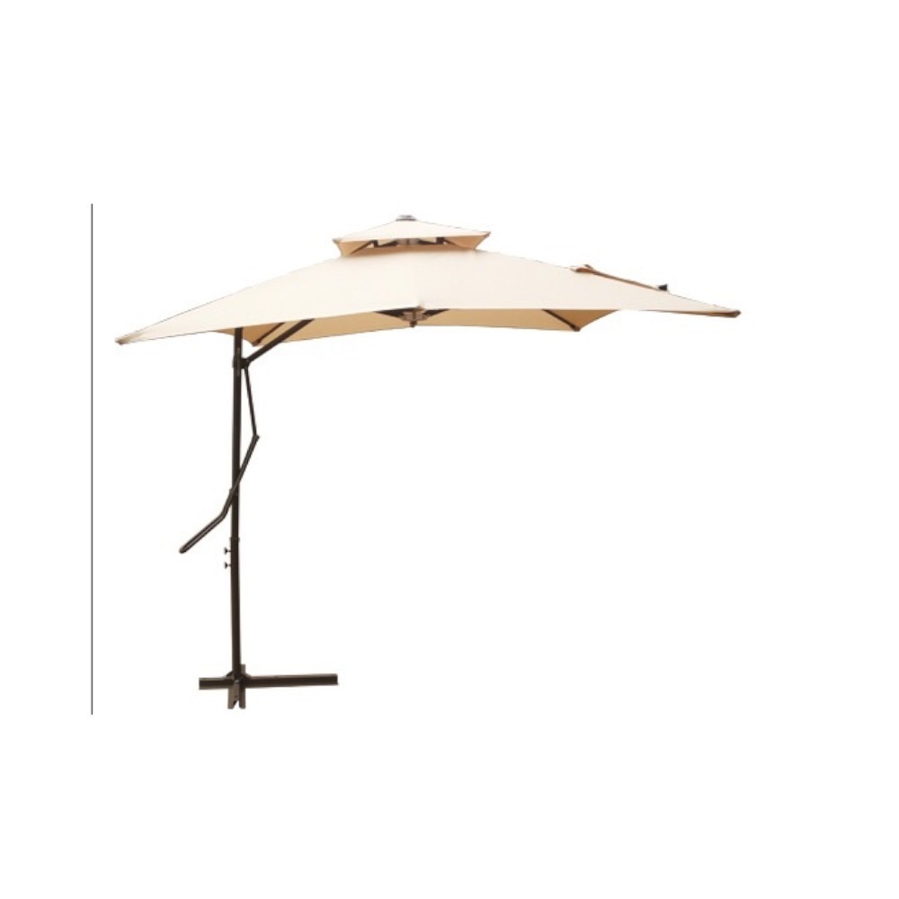 Ombrellone da giardino in acciaio quadri laterali Push-Up