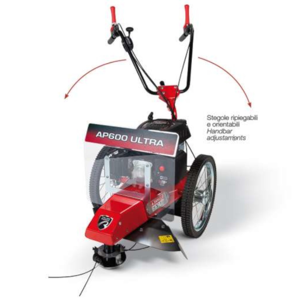 Decespugliatore con ruote trazionato a filo con stegole orientabili AP600ULTRA