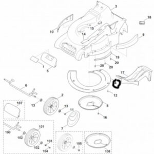 Copertura originale Stihl per rasaerba Stihl - 63407013600