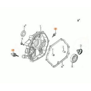 Coperchio basamento originale Emak per trinciasarmenti Oleo Mac Efco VB65, DR65 - L66151854