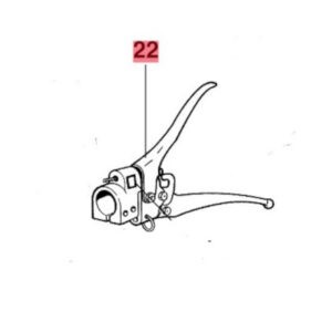 Maniglia con arresto motore originale Emak per falciatrice, motozappa e motocoltivatore Bertolini falciatrice 120, 134, 136, 140, 140L, 141, motozappa 215, motocoltivatore 312, 314, 316, 318, 401, 403, 406, 408, 410, 411 - YN2806110