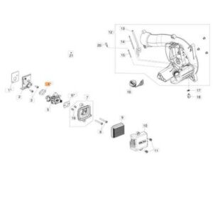 GUARNIZIONE ORIGINALE EMAK per  soffiatore BV 250, BV 270 ,BV 300 ,motopompa WP 30 , WP 300 (Euro 2) - 61200021AR