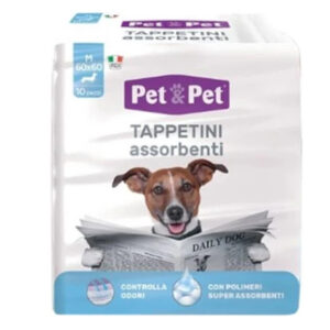 Tappetini assorbenti per cani e cuccioli Pet & Pet, confezione da 10 pezzi 60x60