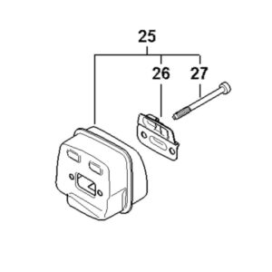 Silenziatore marmitta originale Stihl per motosega MS162, MS162 C - 11481400609