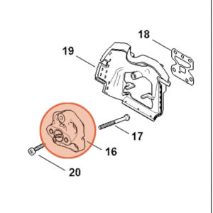 Flangia originale Stihl per motosega, MS 212 C-BE, MS 172, MS 162, MS 172 C-BE, MS 182, MS 182 C-BE, MS 162 C-BE, MS 212 - 11481211601