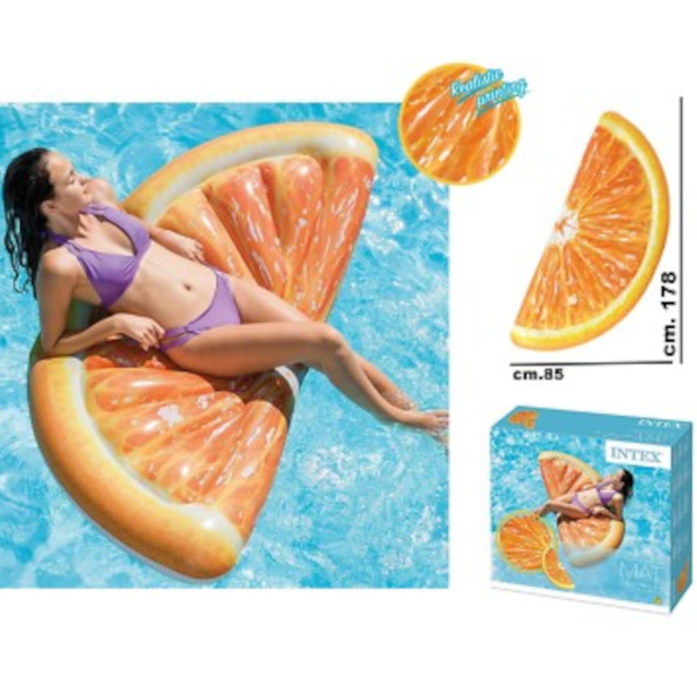 Materassino gonfiabile spicchio di Arancia 1.78mt x 85 cm INTEX